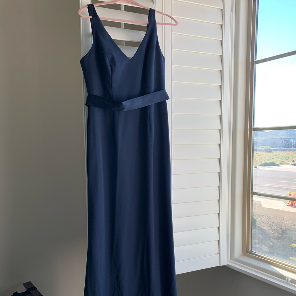Navy White by Vera Wang bridesmaids dress